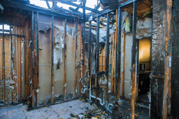 Professional Fire Damage Removal technician working in Sayre, OK